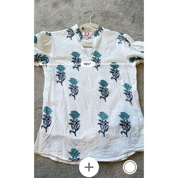 Victoria Dunn block printed blouse, XS $88 E37 - Picture 5 of 5